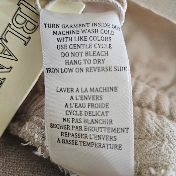 NWT BLANKNYC Ruffled Smocked Paperbag Elastic Waist Pull On Linen Jogger Pant L - Picture 10 of 12